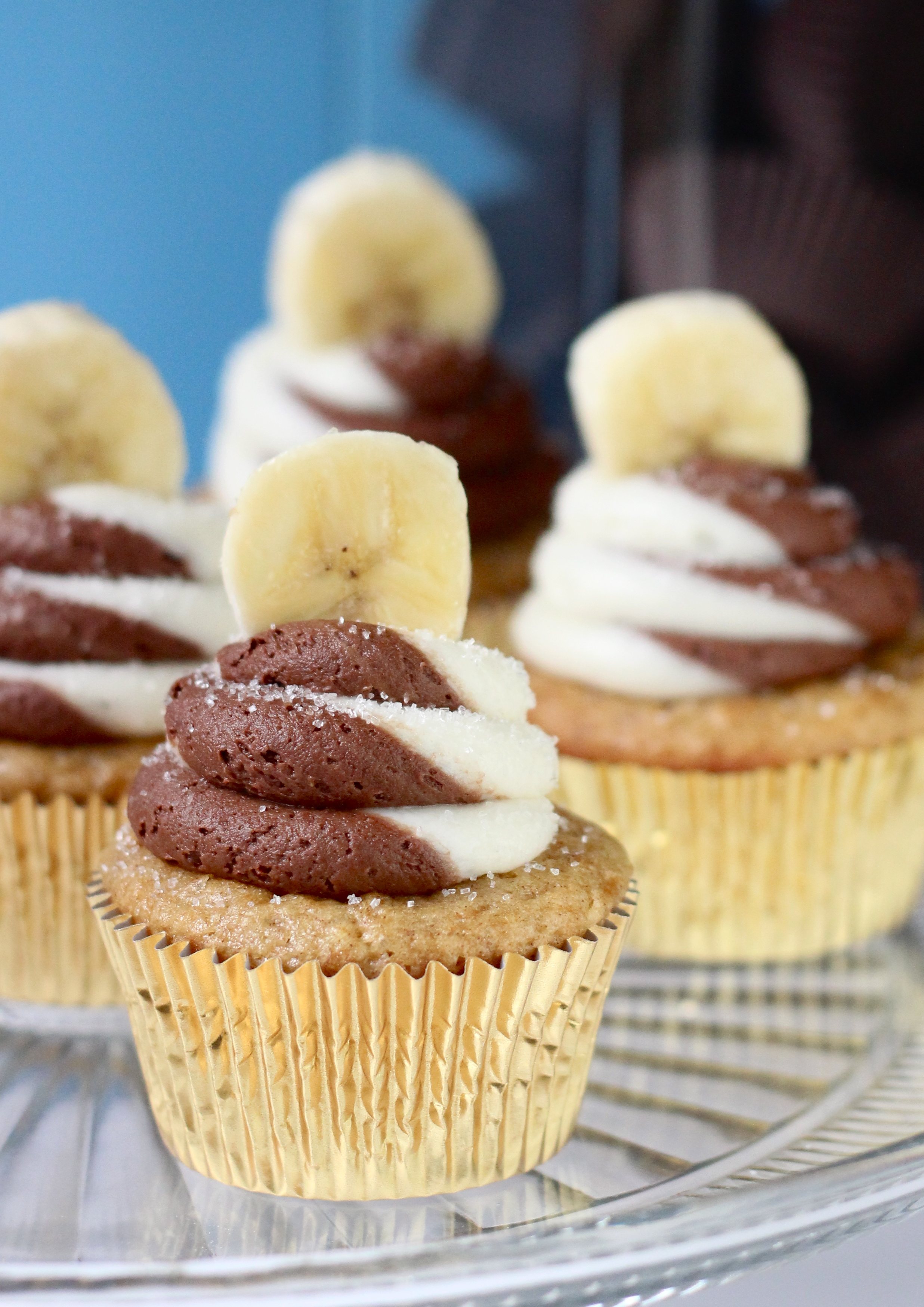 Banana Chocolate Swirl Cupcakes - Your Cup of Cake