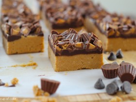 No Bake Peanut Butter Chocolate Bar