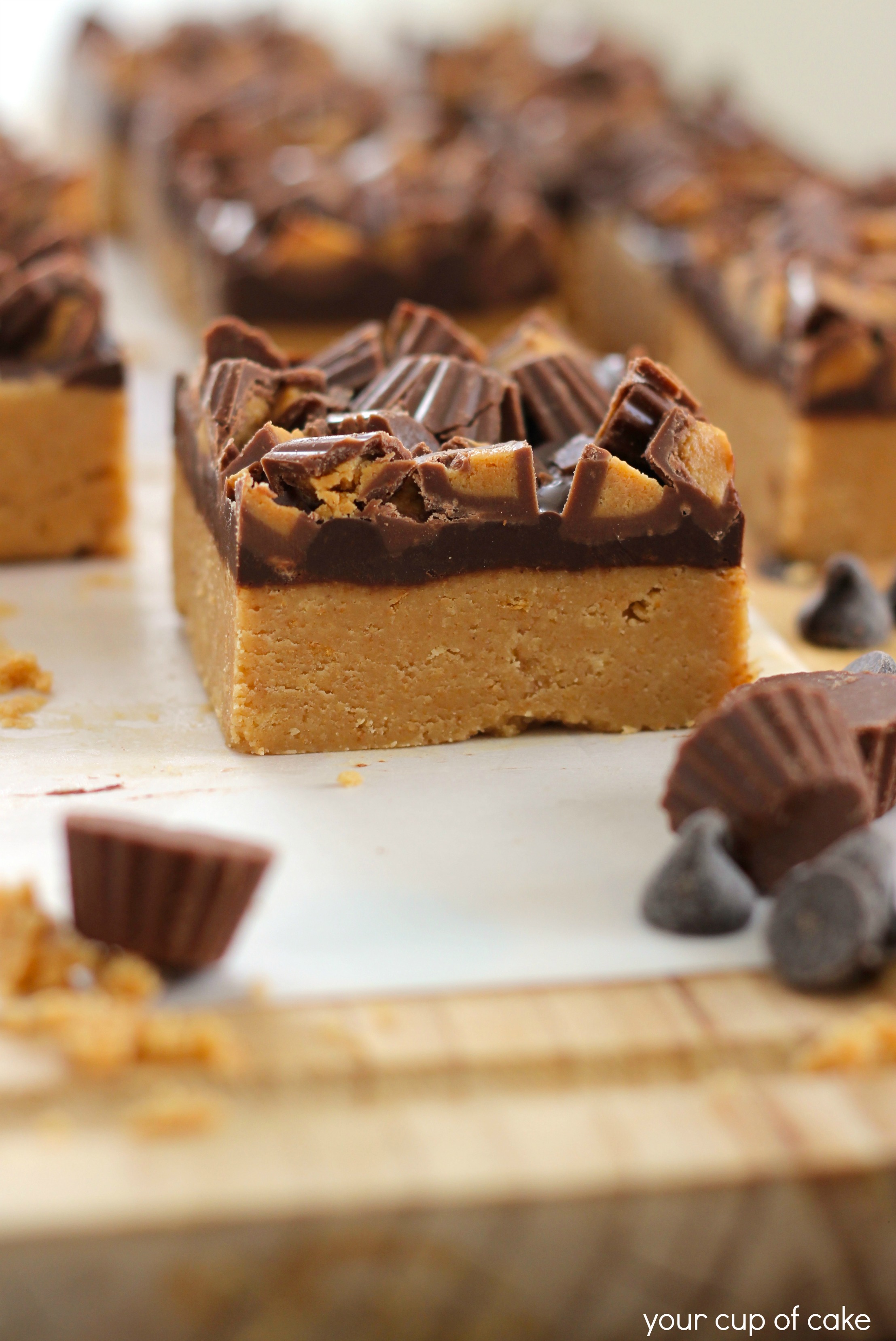 No Bake Peanut Butter Chocolate Bars Your Cup Of Cake
