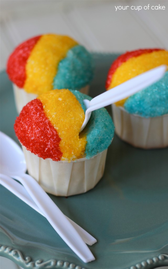 Snow Cone Cupcakes