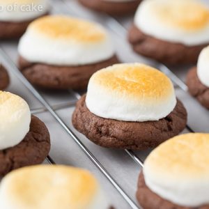 4 Ingredient Hot Chocolate Cookies (with Toasted Marshmallows)