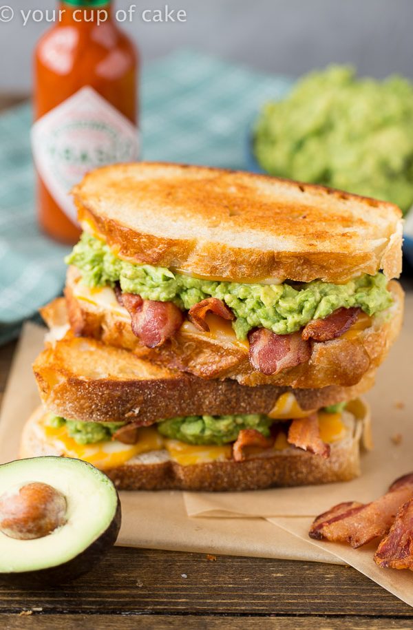 Best grilled cheese EVER. Bacon Avocado Grilled Cheese Sandwich