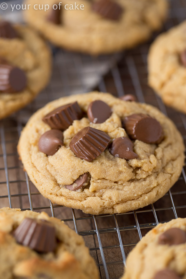 Bakery Style Reese's Peanut Butter Cup Cookies