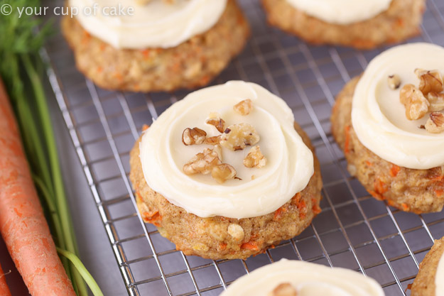 Carrot Cake Cookies with cream cheese cookies
