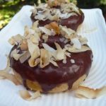 Coconut Doughnuts with Chocolate Glaze