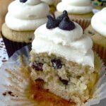 Dark Chocolate Chip Cupcakes with Cream Cheese Buttercream