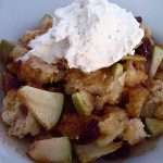 Apple Raisin Bread Pudding with Maple Caramel Sauce