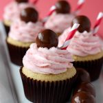 Strawberry Malt Cupcakes