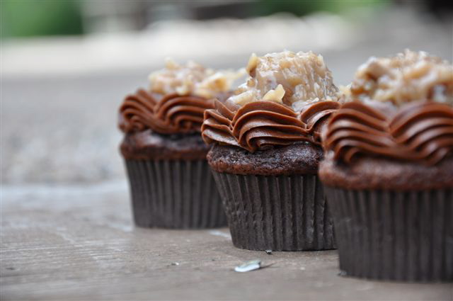 German Chocolate Cupcakes