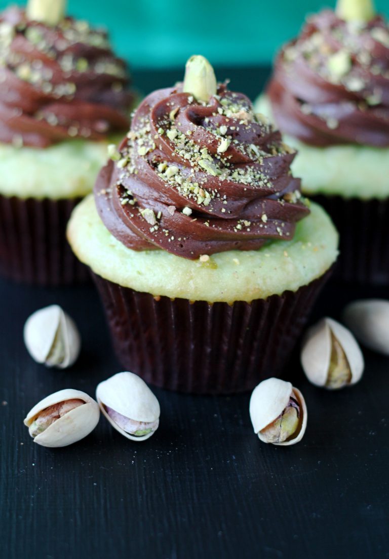 Chocolate Pistachio Cupcakes