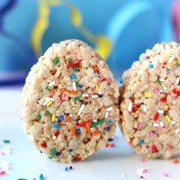 Easter Egg Cake Batter Rice Crispy Treats - Your Cup of Cake