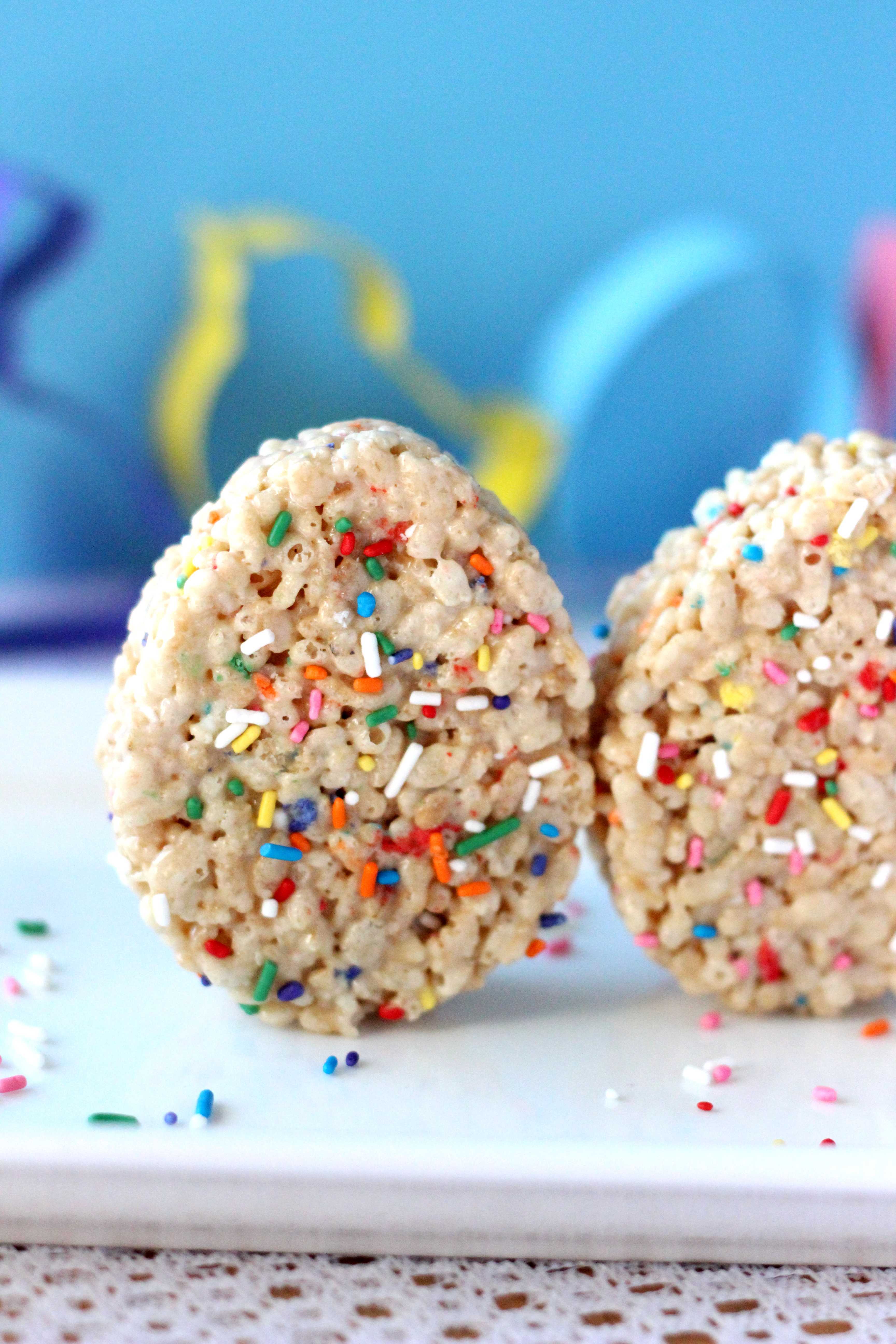 Easter Egg Cake Batter Rice Crispy Treats - Your Cup of Cake