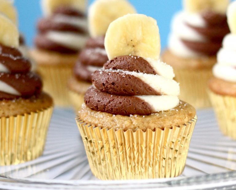 Banana Chocolate Swirl Cupcakes