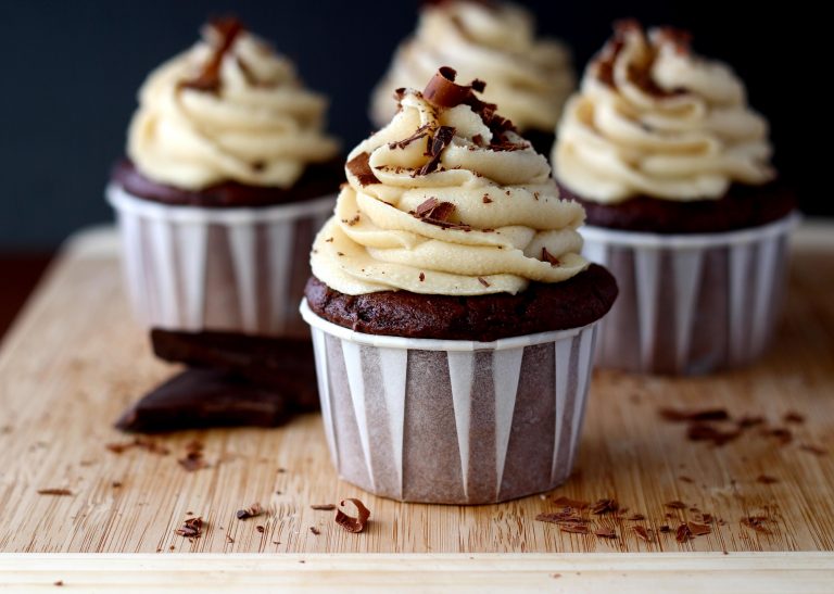 Chocolate Cookie Dough Cupcakes