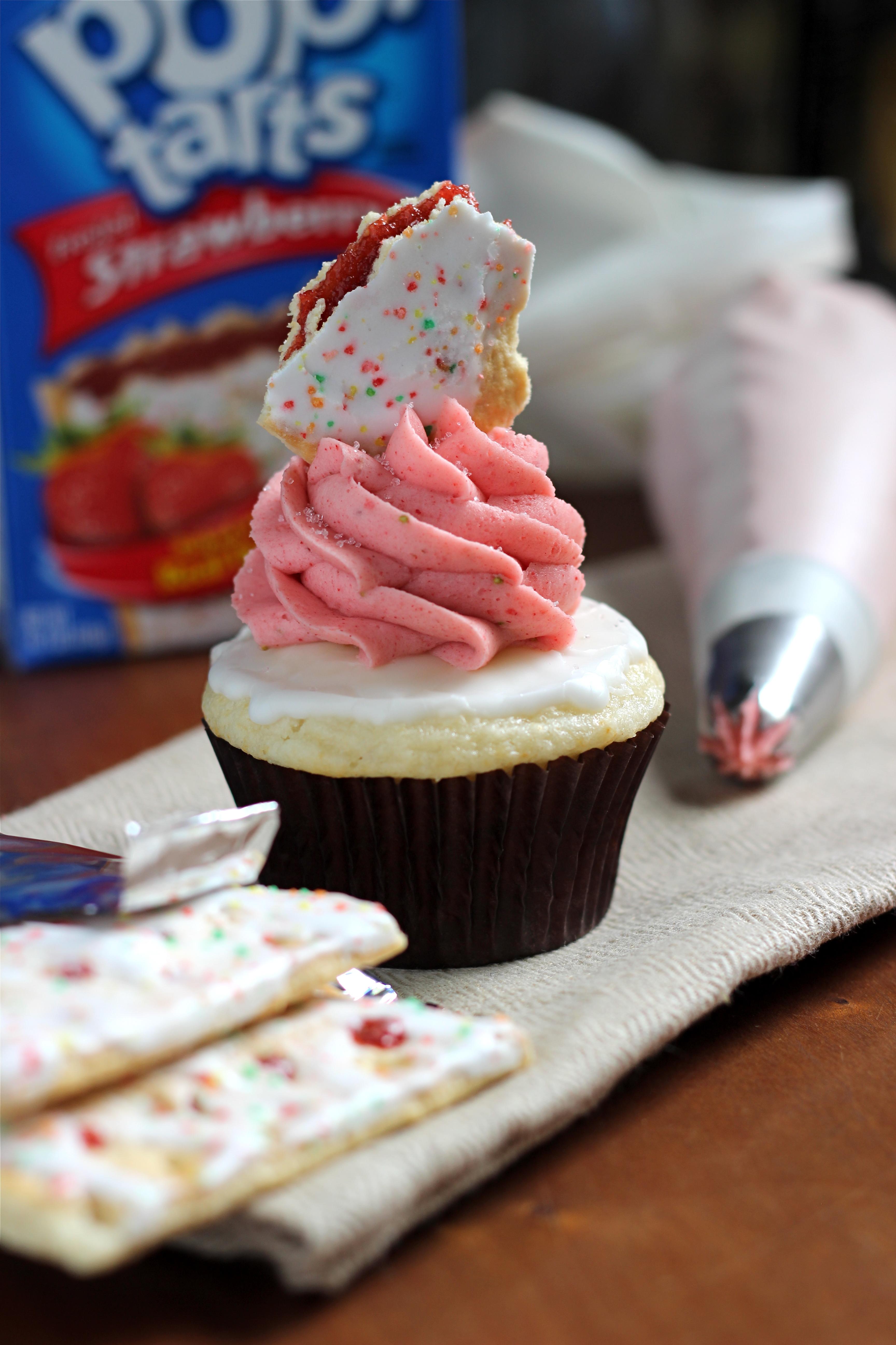 Strawberry Pop Tart Cupcakes - Your Cup of Cake