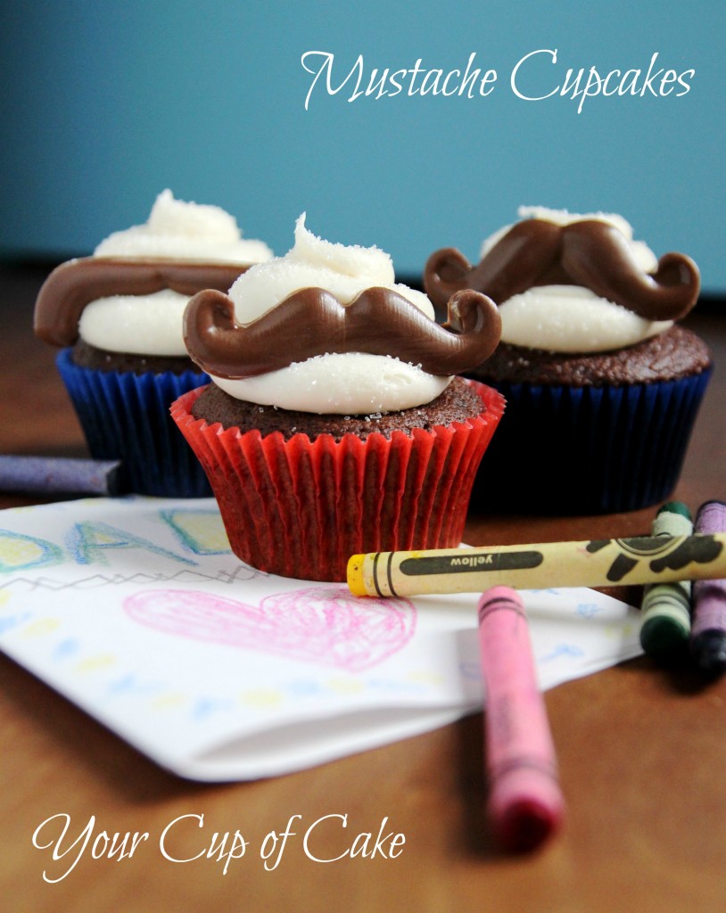 mustache cupcakes