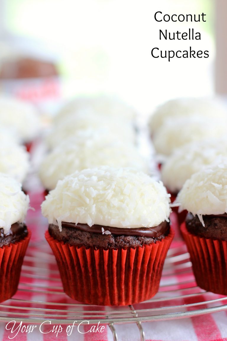 Coconut Nutella Cupcakes
