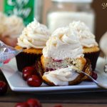 Cranberry Eggnog Cupcakes