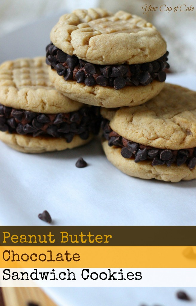 Peanut Butter Chocolate Sandwich Cookies