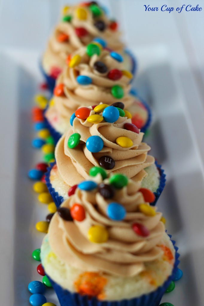 Peanut Butter M&M Cupcake