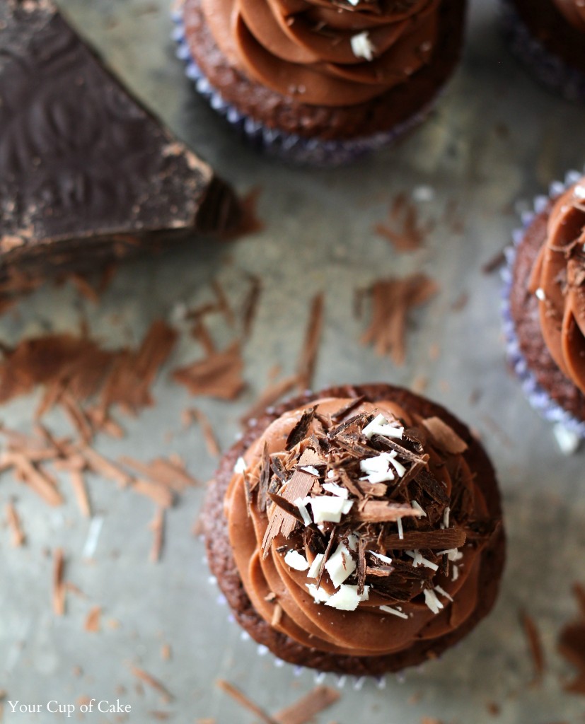 Chocolate Shavings on Cupcakes
