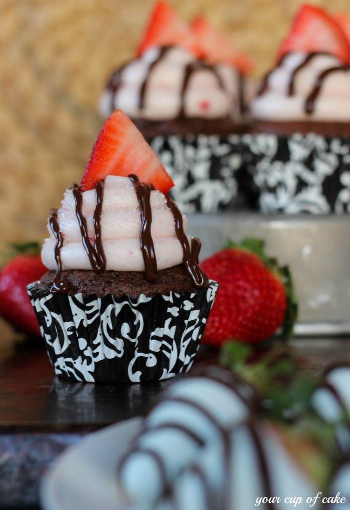 Chocolate Strawberry Cupcakes