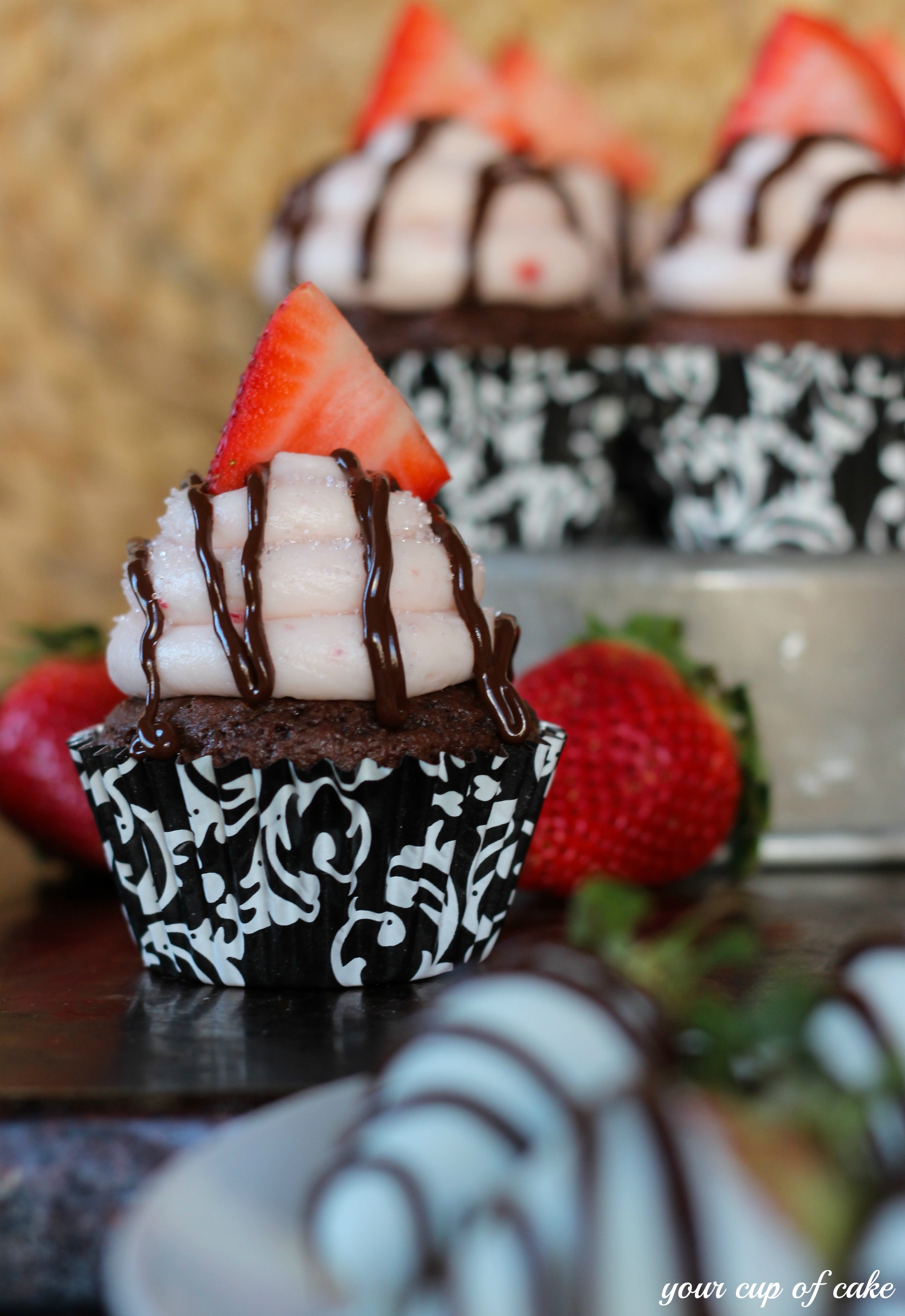 Chocolate Strawberry Cupcakes Your Cup Of Cake
