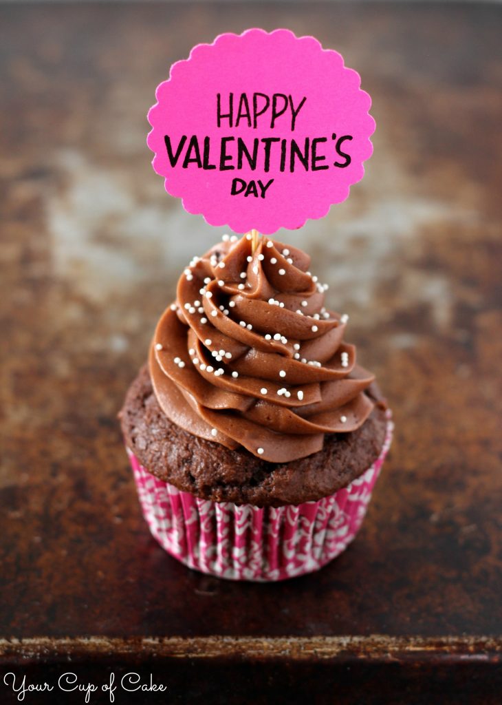 Happy Valentines Day Cupcake