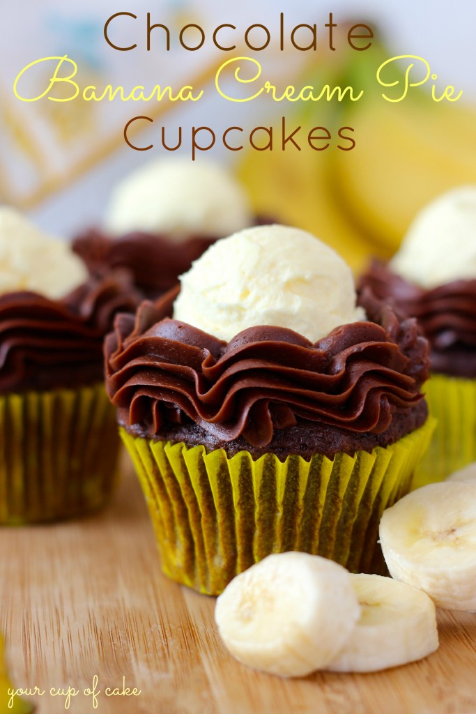 Chocolate Banana Cream Pie Cupcakes