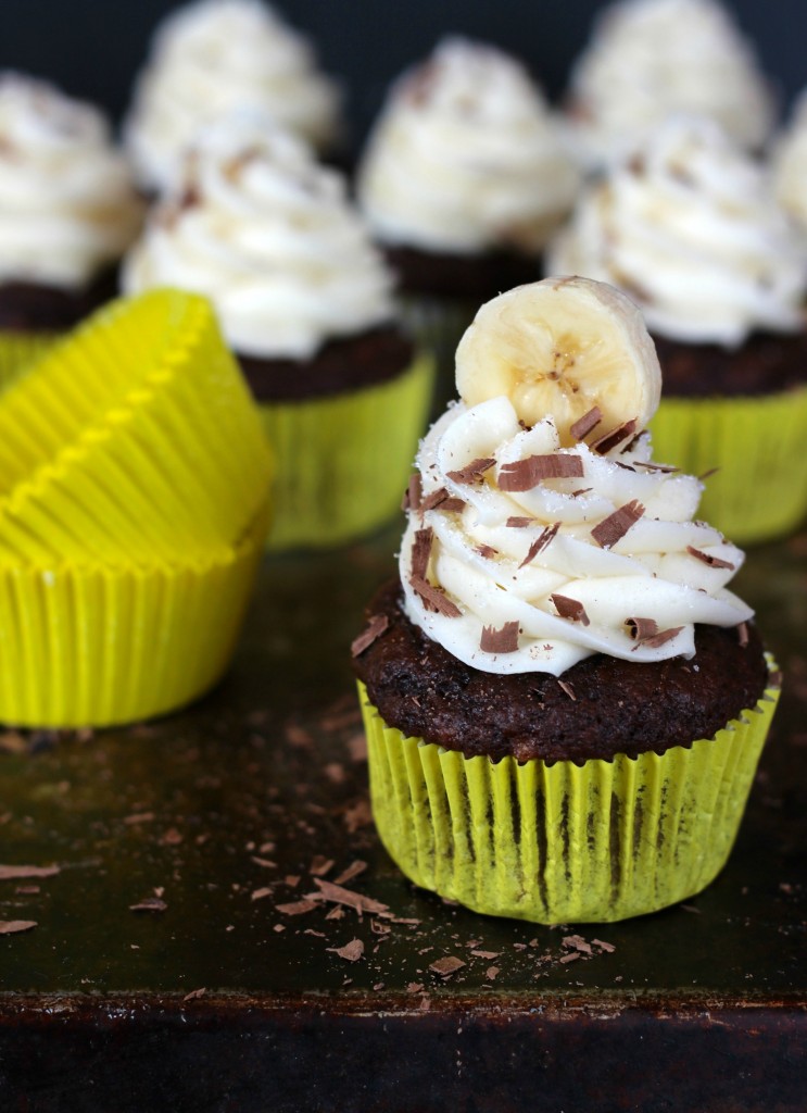 Chocolate Banana Hazelnut Cupcakes