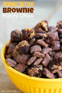 Peanut Butter Brownie Puppy Chow