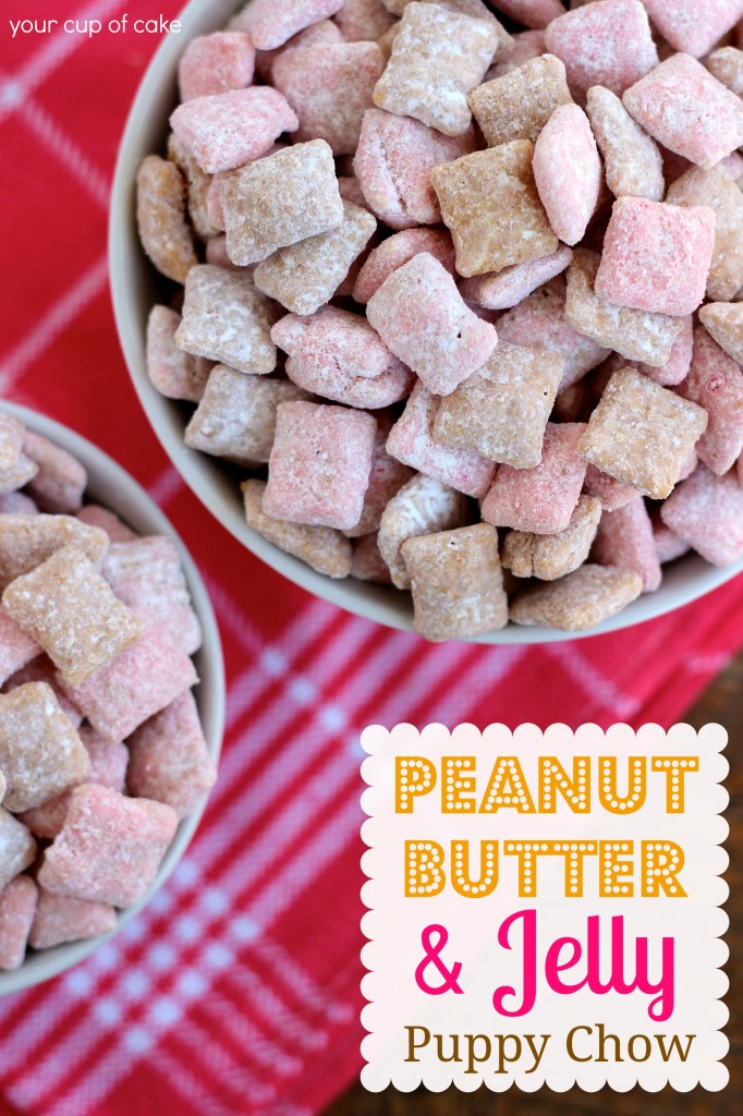Peanut Butter and Jelly Puppy Chow recipe