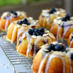 Blueberry Almond Mini Bundt Cakes