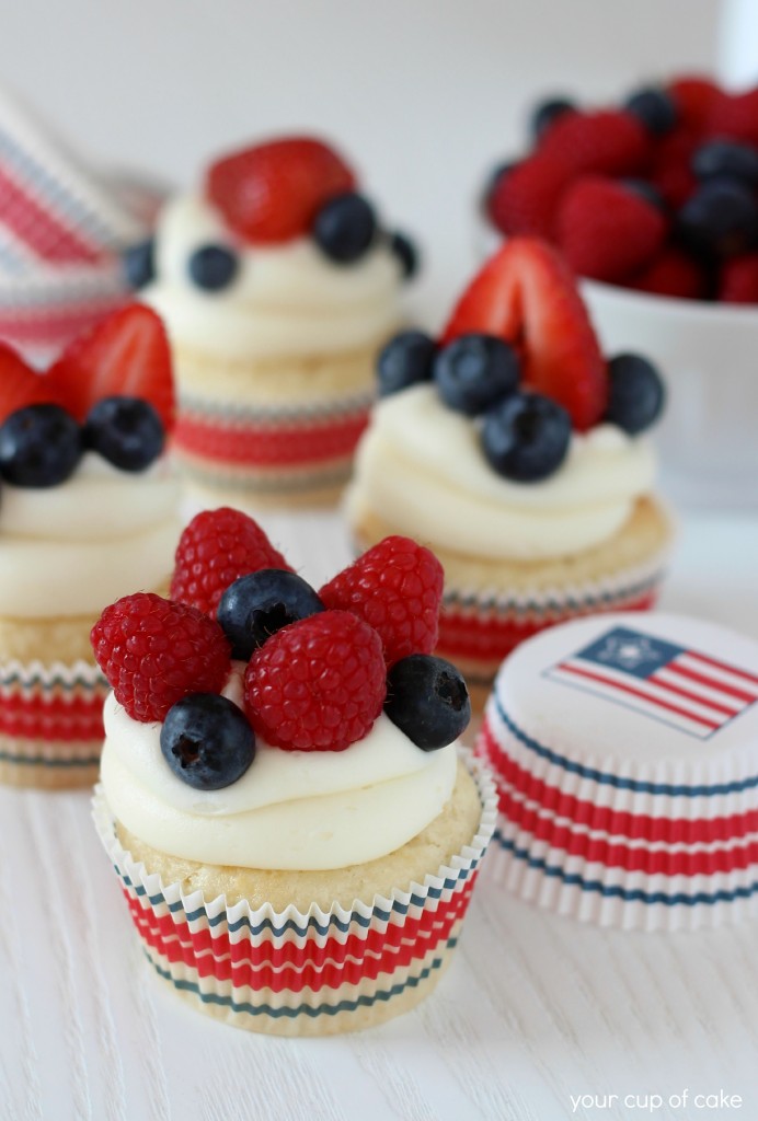 Fruity Fourth Cupcakes