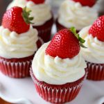 Strawberry Red Velvet Cupcakes