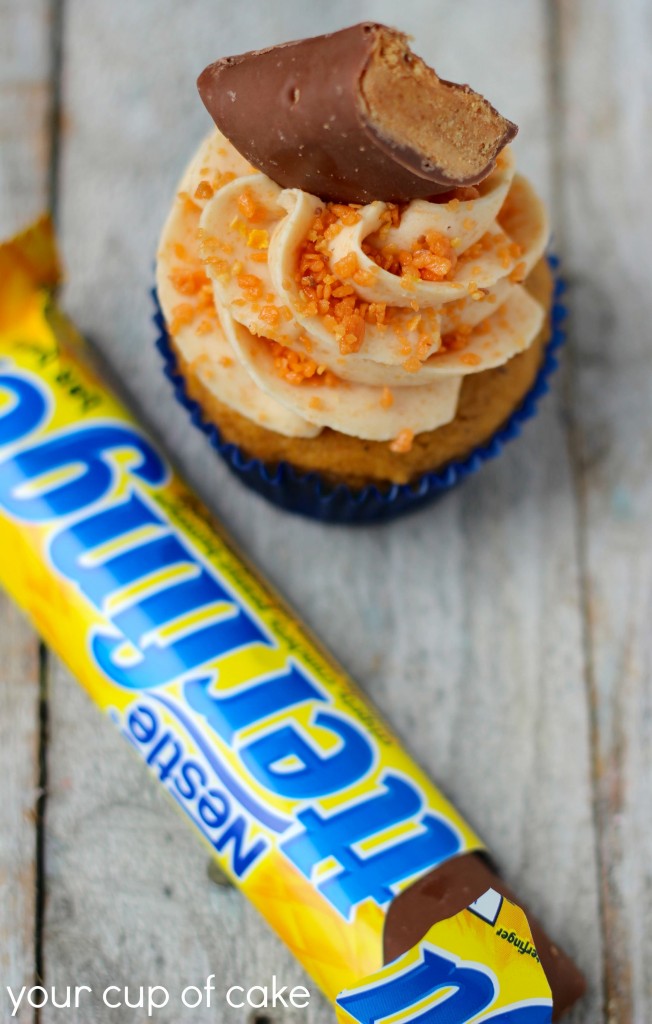 Butterfinger Pumpkin Cupcake