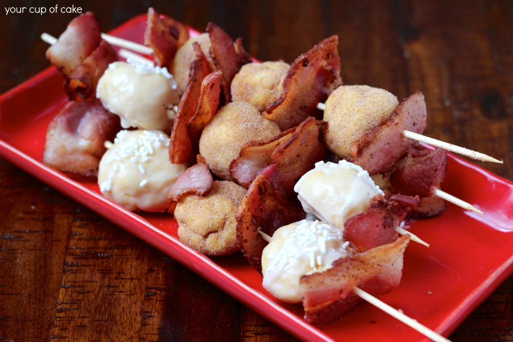 bacon donut skewers