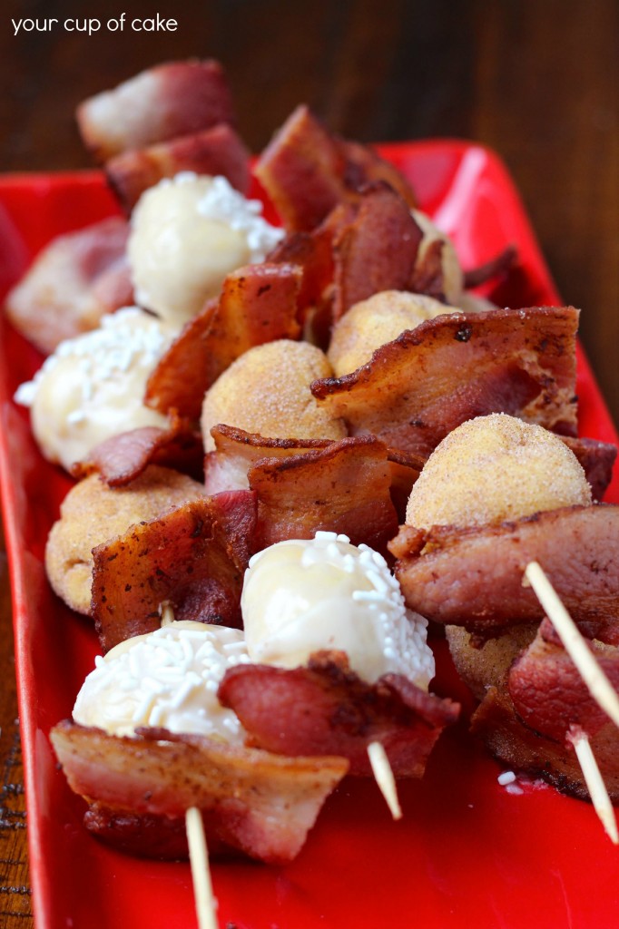 bacon doughnut skewers