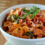 Creamy Tomato Basil Pasta with Spinach