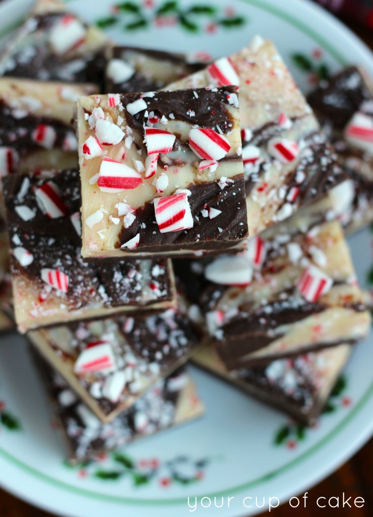 Chocolate Swirl Peppermint Fudge