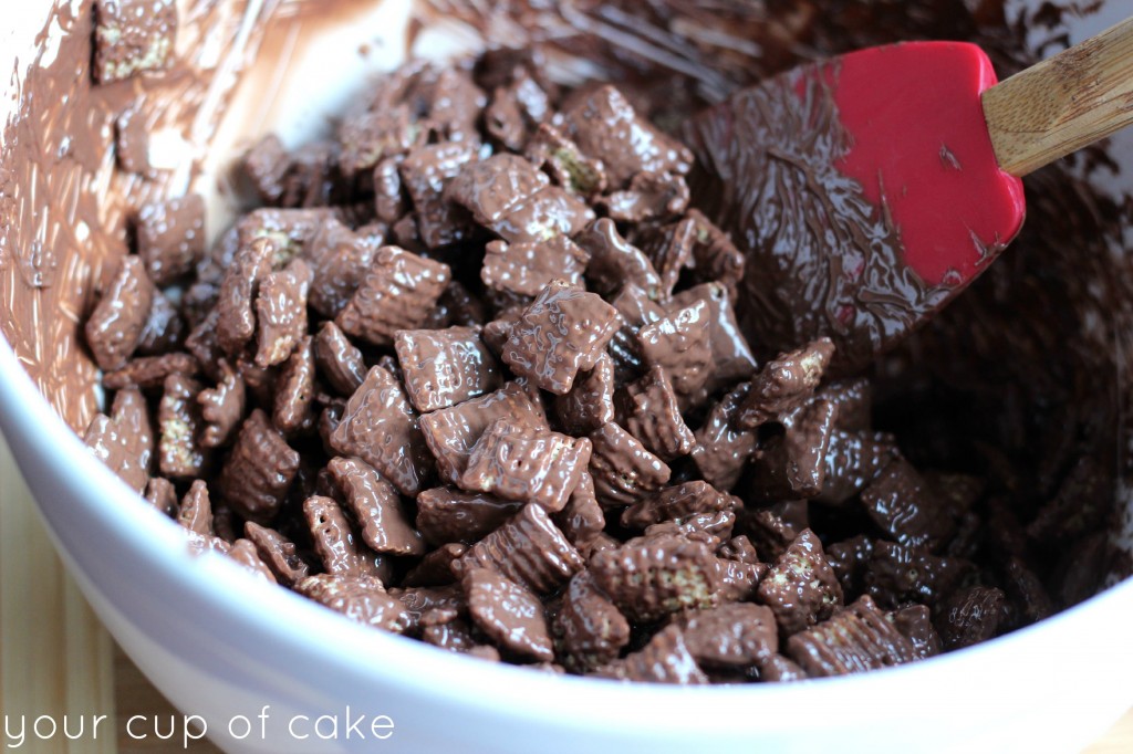 making puppy chow