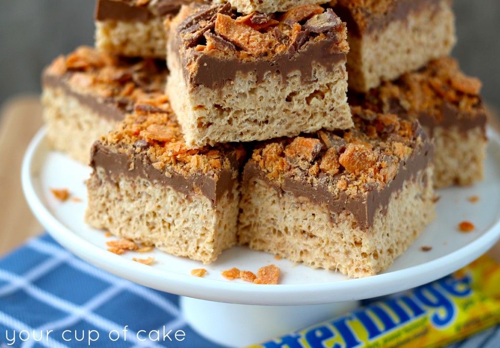 Butterfinger Rice Krispie Treats