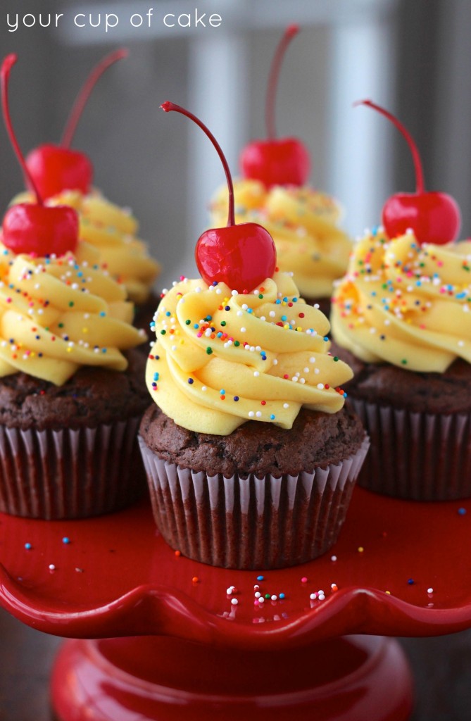 Chocolate Cake Batter Cupcakes