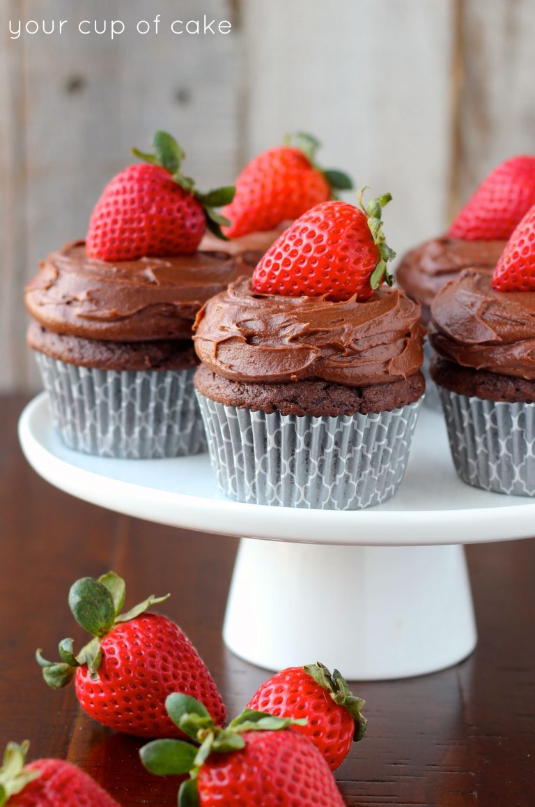 Chocolate Strawberry Cupcakes
