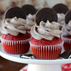 Oreo Red Velvet Cupcakes - Cup of Cake