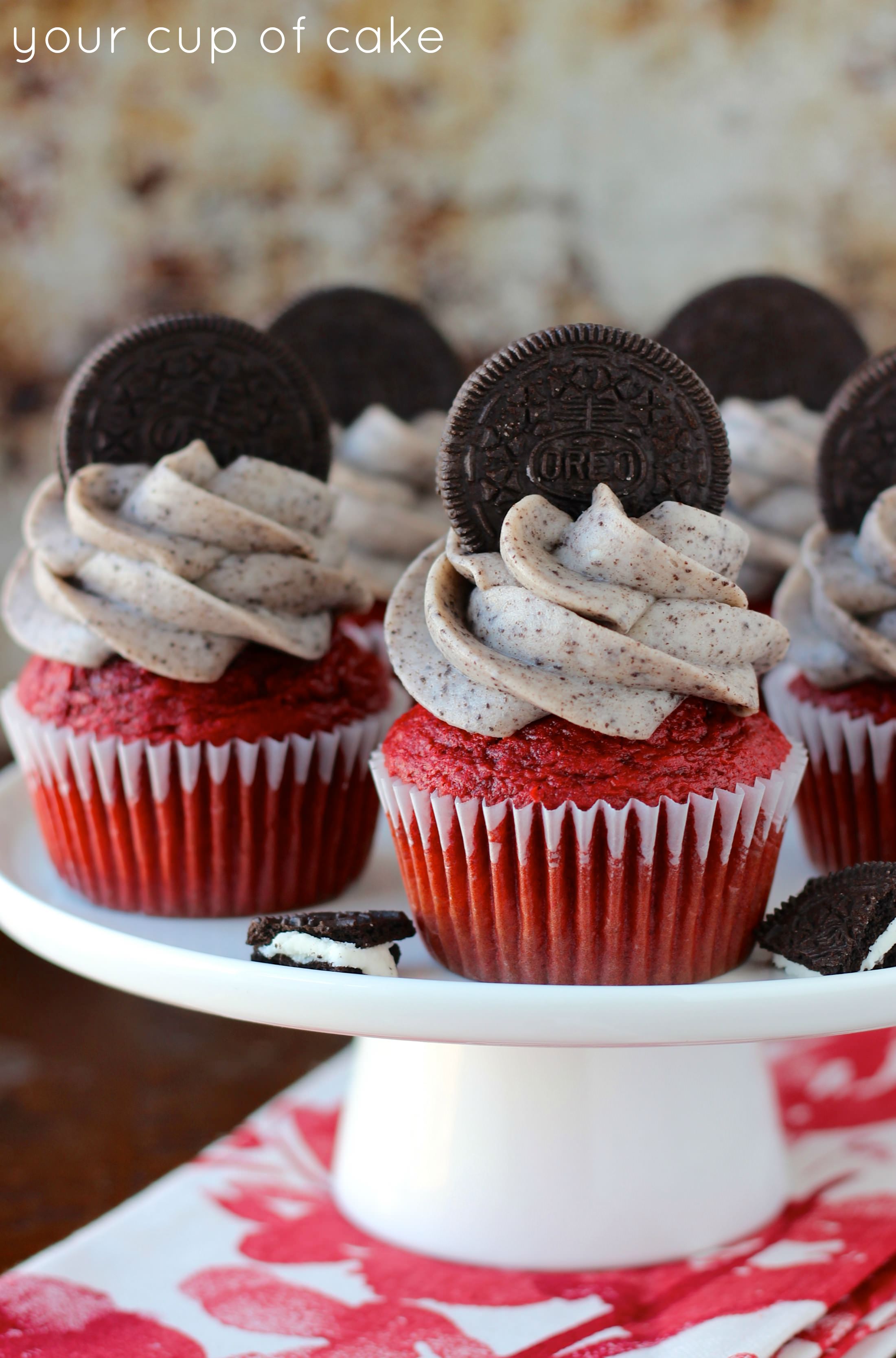 Oreo Red Velvet Cupcakes - Cup of Cake