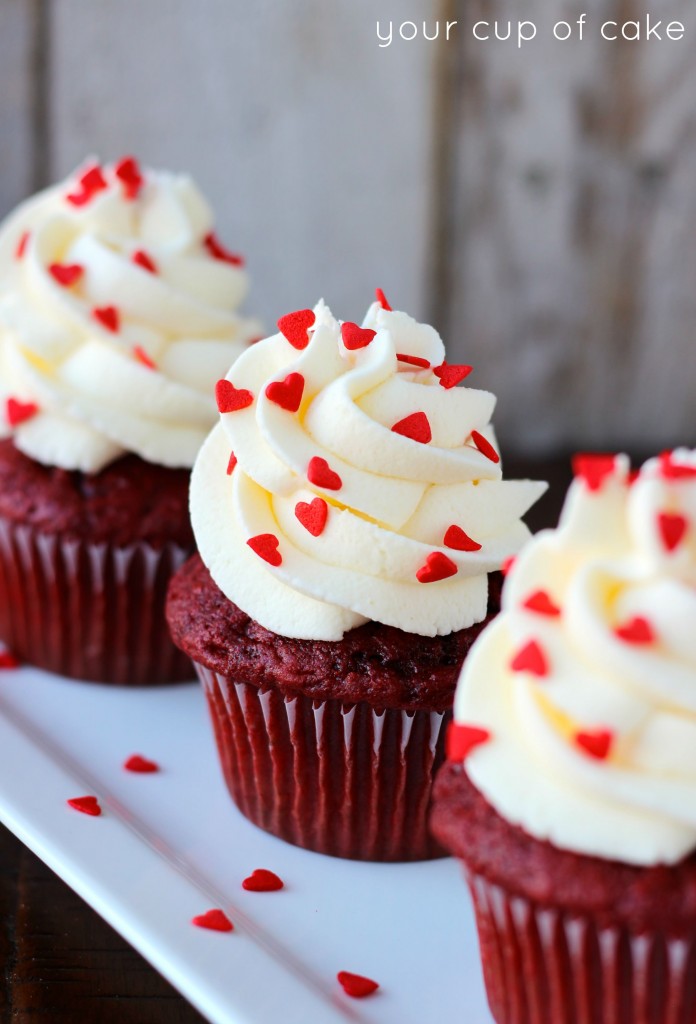 White Chocolate Mousse Red Velvet Cupcakes