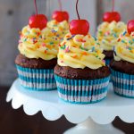 Chocolate Banana Cake Batter Cupcakes