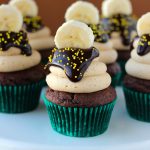 Chocolate Banana Peanut Butter Cupcakes