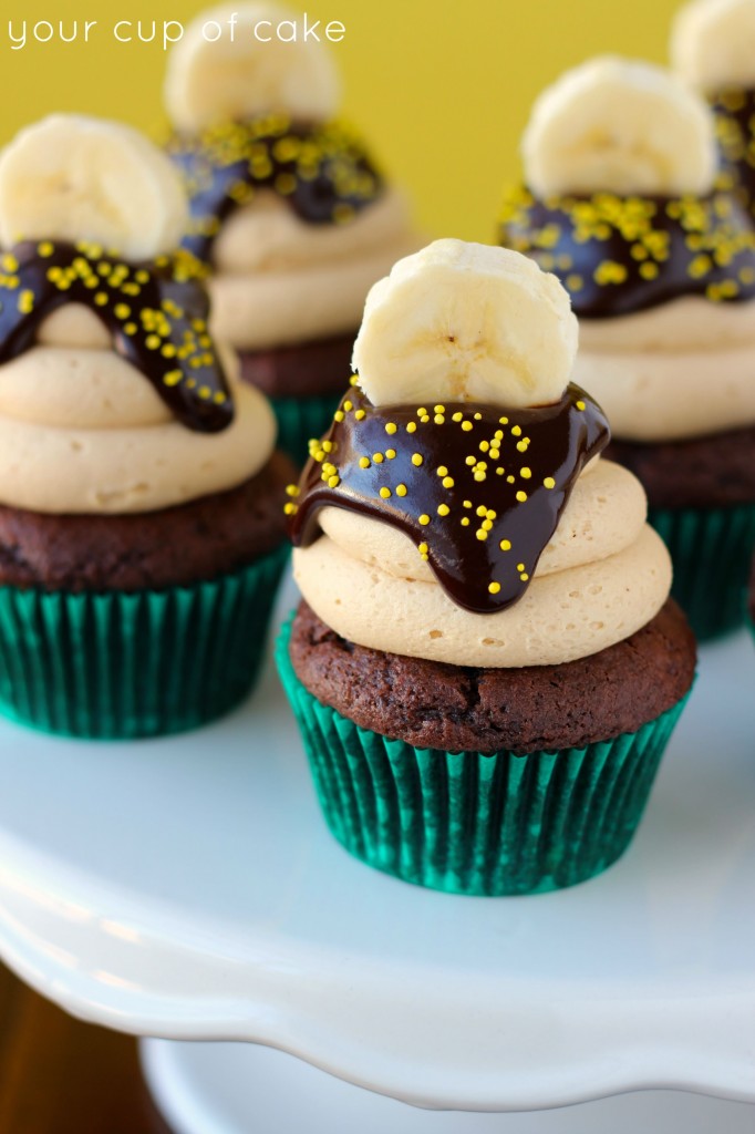 Chocolate Banana Peanut Butter Cupcake Recipe